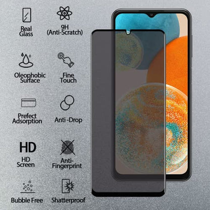 Privacy Screen Protector for Samsung Galaxy A23 + Lens Protector - size: Samsung Galaxy A23 5G