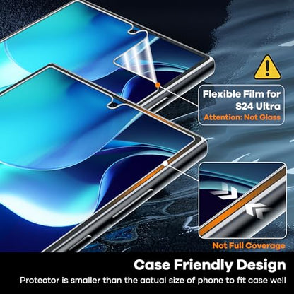 FANGTIAN 4-Pack for Samsung Galaxy S24 Ultra Screen Protector Film [6.8"] - size: S24 Ultra-6.8 Inch