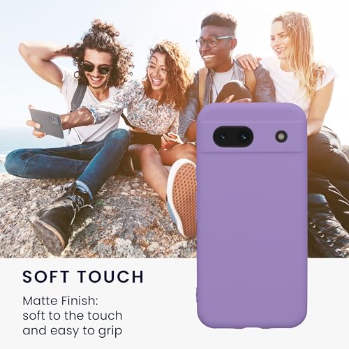 kwmobile Case Compatible with Google Pixel 8a Case - Protective Slim TPU Phone Cover - Soft Matte Finish - Violet Purple - color: violet purple