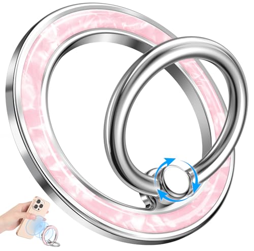 Magnetic Phone Ring Holder, Cute Cell Phone Grip, Pink Conch - color: Pink Conch