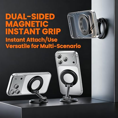 Dual-Sided Magnetic 360° Rotation Phone Holder Mount for Car, Gym, Desk