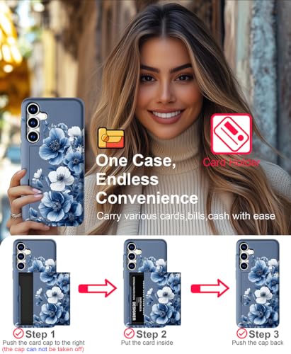 for Samsung Galaxy S24 / S25 Case - Blue Nice Flower - color: Blue Nice Flower
