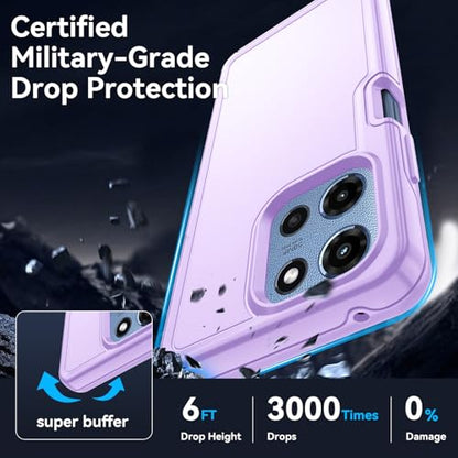 for Motorola Moto G 5G 2025/2026 Case with HD Screen Protector, Moto G Play 2026 Heavy Duty Shockproof Military Grade Full Body Protection Phone Cover (Dream Violet) - color: Dream Violet
