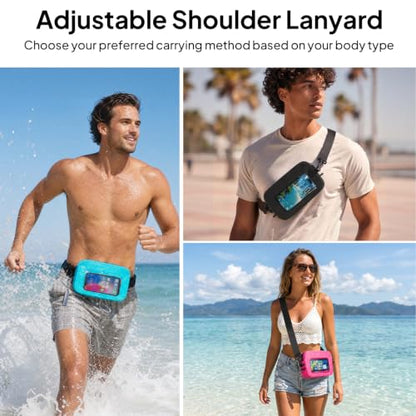 TOPEAST Waterproof Fanny Pack for Women & Men, Waterproof Belt Bag with Phone Pouch, Adjustable Crossbody & Waist Pack for Swimming, Hiking, Beach & Outdoors Essentials, Black - color: Black