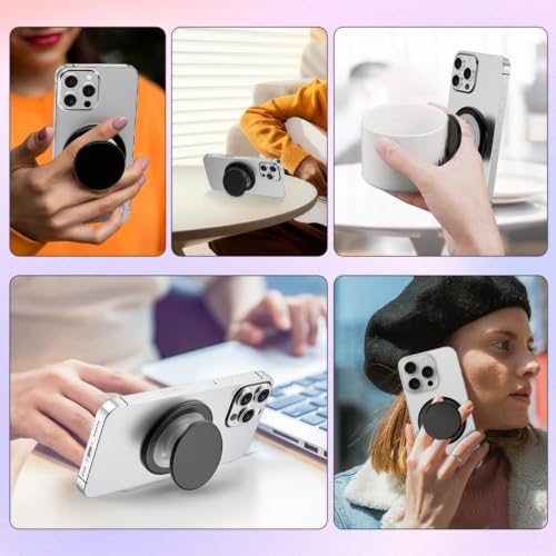 Grippopso for Magsafe Phone Grip, Magnetic Phone Grip Holder, T-Black