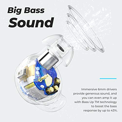 Tribit FlyBuds 3 Wireless Earbuds, 110H Playtime Bluetooth Headphones - color: Black