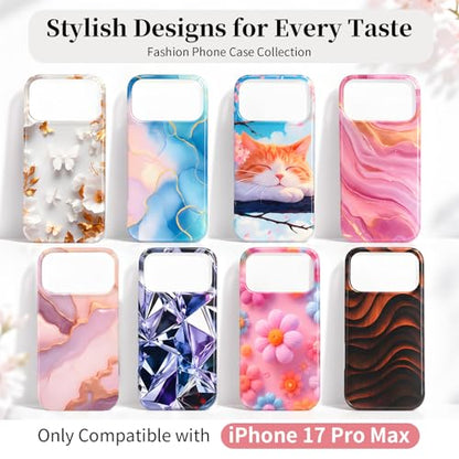 Case Compatible with iPhone 17 Pro Max, 2025 Anti-Yellow Ultra Transparent Soft TPU Phone Case, Shockproof Anti-Slip Slim Lightweight Full Coverage Protective (Marble Pattern 3) - color: Marble pattern 3