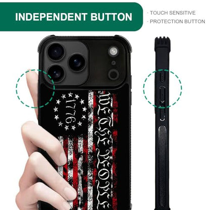 case for iPhone 17 Pro Max,Compatible with Magsafe,All-Round Protection Shockproof Anti-Scratches TPU Case Cover-Classic American Flag 1776 We The People - color: Classic American Flag 1776 we the people, size: IPhone 17 Pro Max