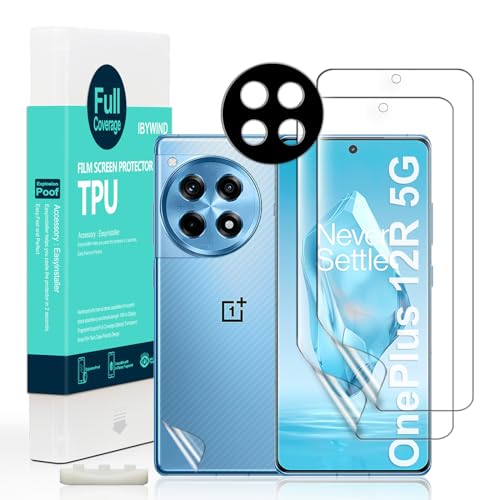 Ibywind 2 Pcs Screen Protector For OnePlus 12R 5G 6.78",Flexible TPU Film,Bubble Free,Easy to install - size: Oneplus 12R 6.78 inch