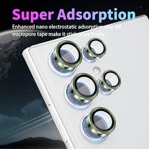 Camera Lens Protector for Samsung Galaxy S24 Ultra, Green - color: Green