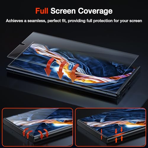EGV 3 Pack for Samsung Galaxy S23 Ultra Screen Protector, Soft TPU Film - size: Galaxy S23 Ultra 6.8inch