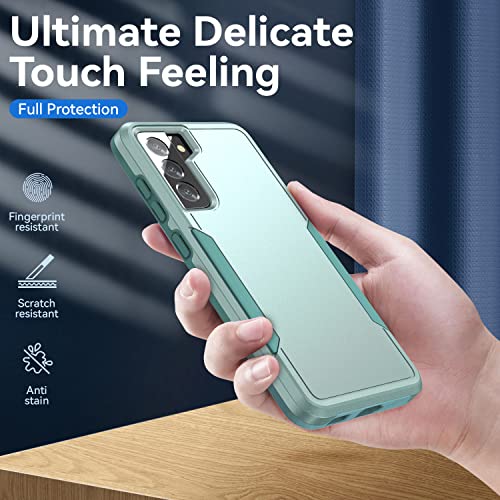 for Samsung Galaxy S21 Plus Case,with HD Screen Protector [Military Grade Drop Tested] Heavy-Duty Tough Rugged Shockproof Protective Case for Samsung S21 Plus, Green - color: Green