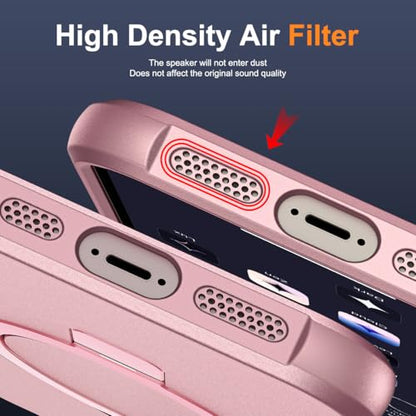 SKYLMW Compatible with iPhone 16e/17e Case with Stand,Rose Gold - color: Rose Gold, size: iPhone 16e & iPhone 17e