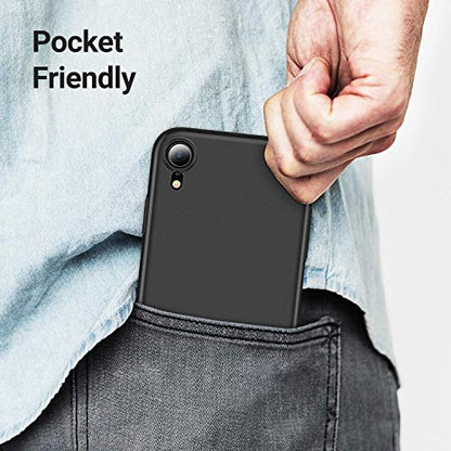 LRK Ultra Thin Black Case Compatible with iPhone XR, 6.1 Inch: Slim, Soft, and Flexible (NOT Hard) [Matte Finish] Protective Black Phone Cover for iPhone XR - Matte Black - size: iPhone XR