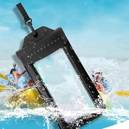 Waterproof Phone Bag Phone Storage Bag Touch Screens Transparent Keep Valuables Safe and Dry for Water Sports Beach - color: White