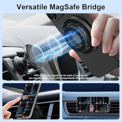Magnetic Phone Grip Stand MagSafe Ring Holder for Samsung Galaxy S26 Ultra - color: black