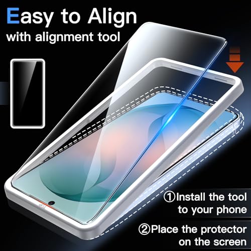 JETech Screen Protector for Samsung Galaxy S26, 3-Pack | 9H Tempered Glass, HD Clear, Anti-Scratch Protection, Easy Installation Tool - size: Galaxy S26