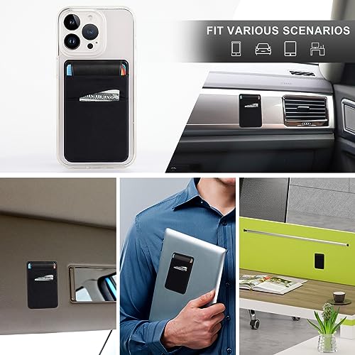 2PCS Phone Wallet Stick on,Card Holder for Phone Case,Phone Card Holder