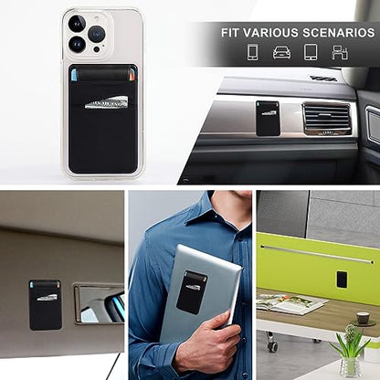 2PCS Phone Wallet Stick on,Card Holder for Phone Case,Phone Card Holder