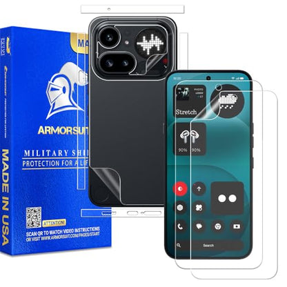 ArmorSuit 2+2 Pack Paper-Feel Texture Full Body Skin + Screen Protector for Nothing Phone (4a) Pro MilitaryShield Matte Film - Made in USA