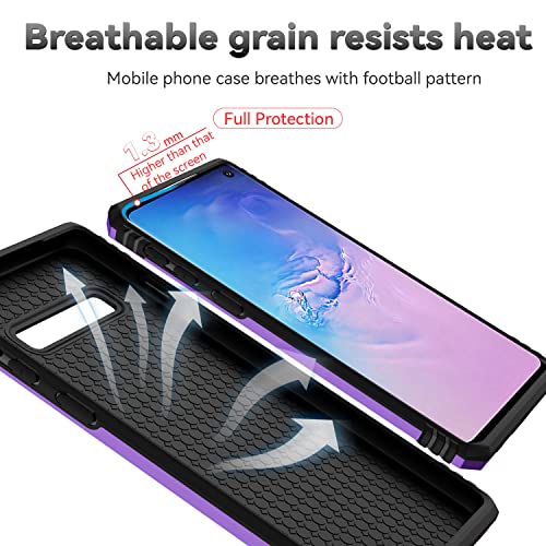 for Samsung Galaxy S10 Plus Case with Camera Lens Cover HD Screen Protector, Military-Grade Drop Tested Magnetic Ring Holder Kickstand Protective Phone Case for Samsung Galaxy S10+ Plus (Purple) - color: Purple with camera cover Military-Grade 2nd gen