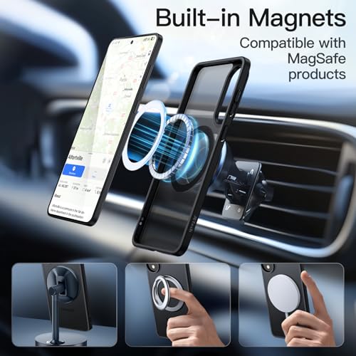 JETech Magnetic Matte Case for Samsung Galaxy S25 Edge, Black - color: Black, size: Galaxy S25 Edge