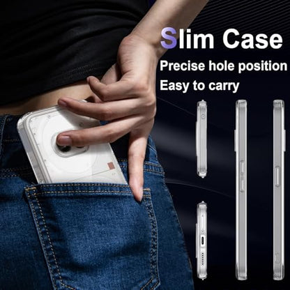 Case for Nothing Phone 2a/2a Plus, Military Grade Drop Protection Phone Case, Yellowing Resistant, Anti-Scratch Hard PC Back, Shockproof Hard Ultra-Thin Protective Cover, Clear - size: Nothing Phone 2a/2a Plus