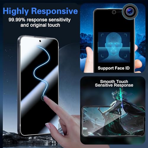 [2+2 Pack] Samsung Galaxy A35 5G 6.6 inch Privacy Screen Protector, 2X Anti Spy Film + 2X Camera Lens Tempered Glass, [28° Anti Peep] [9H Hardness] [Anti-Scratch] [No Bubble] Case Friendly - Black - color: Galaxy A35 Privacy Screen Protector + Camera Lens