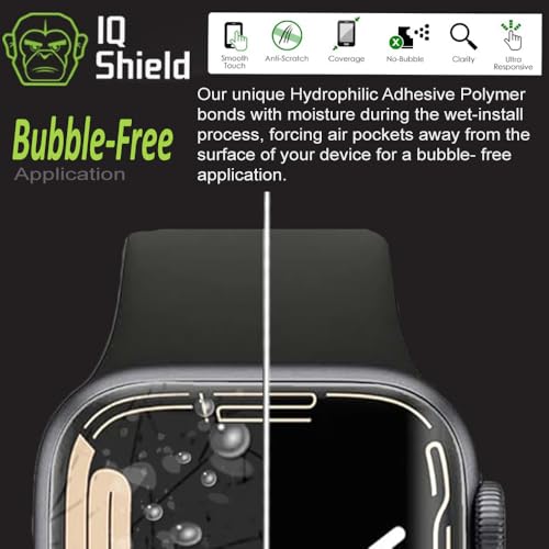 IQShield 6 Pack for Apple Watch Series 6/5/4/ SE 3 40mm Screen Protector, Flexible TPU, Self-Healing, Anti-Scratch LiquidSkin Film