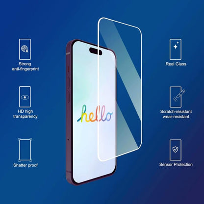3 Pack, (2 Clear 1 Anti Privacy) MULTI PACK Designed for iPhone 15 Pro (6.1") Screen Protector Tempered Glass, Case Friendly, Anti Scratch, (9H) Ultra Resistant (15) - size: 15