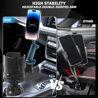 Frani Car Cup Holder Expander with Magnetic Phone Mount