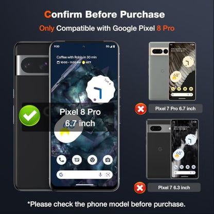 LK 2+2 Pack for Google Pixel 8 Pro Screen Protector+Camera Lens Protector - color: transparent-1