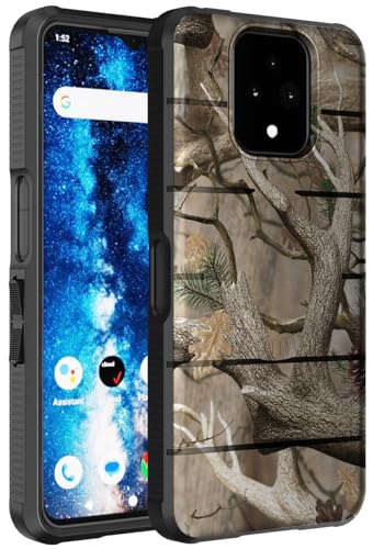 Case and Holster Combo for Sonim XP Pro 5G Phone - Bush Camo Design | Compatible with MagSafe, Magnetic, Rugged Cover, Enhanced Grip, with Belt Clip Holder, Ratchet Rotation - color: Camo