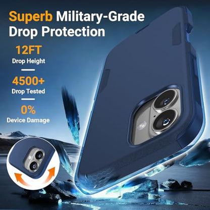 jaroco Magnetic for iPhone 16 Case Heavy Duty Rugged Dual-Layer Blue - color: Blue, size: iPhone 16