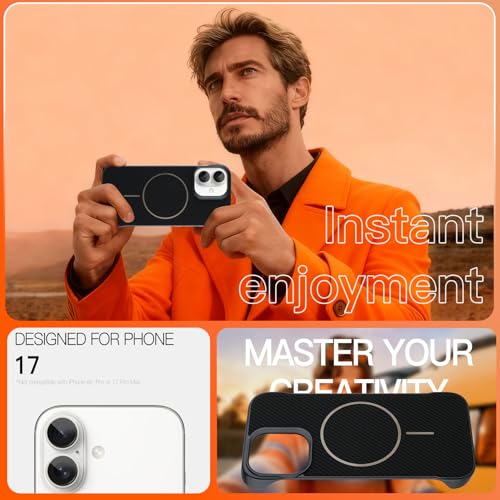 Phone Case Crafted for iPhone 17,Black - color: Black-2, size: iPhone 17
