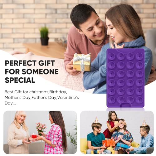 Suction Phone Card Holder Adhesive Mount,Up to 3 Cards,Wisteria - color: Wisteria