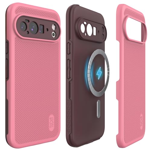 TUDIA MergeGrip [Compatible with Magsafe & Pixelsnap] for Google Pixel 10 Pro XL Case 2025, [Military Grade] Dual-Layer Shockproof Slim Non-Slip Heavy Duty Protective Phone Cases – Smokey Pink - color: Smokey Pink, size: Pixelsnap 10 Pro XL