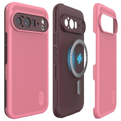 TUDIA MergeGrip [Compatible with Magsafe & Pixelsnap] for Google Pixel 10 Pro XL Case 2025, [Military Grade] Dual-Layer Shockproof Slim Non-Slip Heavy Duty Protective Phone Cases – Smokey Pink - color: Smokey Pink, size: Pixelsnap 10 Pro XL