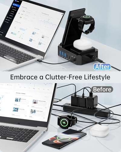 Wireless Charger for Samsung,zutspzss 300W Wireless Charging Station - color: black