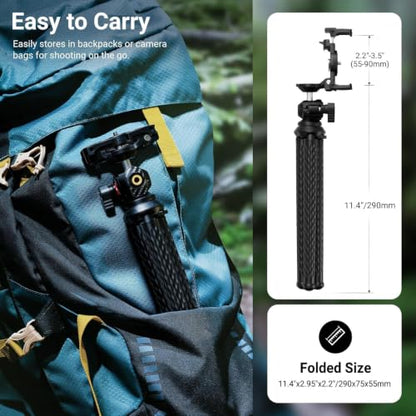 NEEWER TP34 Camera Tripod w Remote, Mini Flexible Vlog Phone Tripod Stand