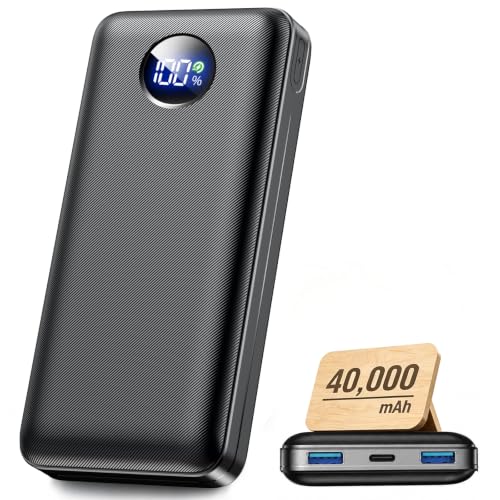 Portable Charger 40000mah Power Bank, USB-C (22.5W) Fast Charging Battery Pack Portable Phone Charger for iPhone 16 Pro/16/15/14/13 Series, Android Samsung Galaxy, Battery Bank for Travel Camping