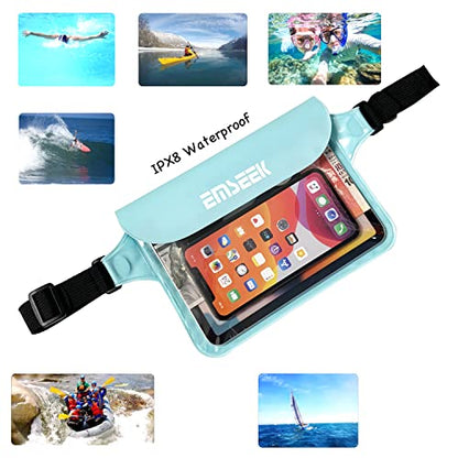 Waterproof Waist Pouch Dry Belt Bag Fanny Pack Keep Your Key Fob Wallet Kindle Phone Dry Perfect For Swim Surf Snorkel(Light Green) - color: Light Green