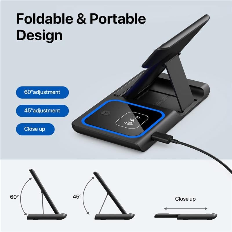 3-in-1 Wireless Charging Station for Phone, Watch, Earbuds