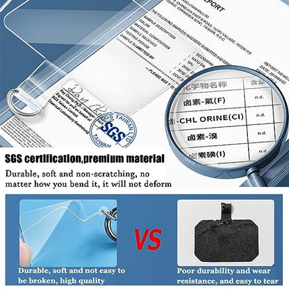 Phone Crossbody Chain Cell Phone Lanyard,Acrylic Shouder Strap Universal Cellphone Chain Strap with Tether Patches Compatible with Most Phones Bag Purse Beige - color: L