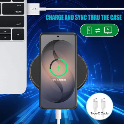 Battery Case for Galaxy S26 Ultra,Upgraded 12000mAh Rechargeable Portable Extended Battery Pack Supported Qi Wireless Charging Case Compatible with Galaxy S26 Ultra(6.9 inches) Charging Case-Black - size: Galaxy S26 Ultra