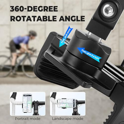 ROCKBROS Bike Phone Mount, Quick Release, 360° for 4.5-7.2 in Phones