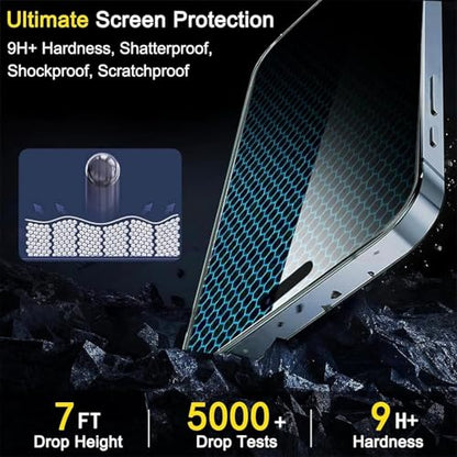 Ferilinso Screen Protector for iPhone 15, Tempered Glass, Case Friendly - size: iPhone 15-6.1 INCH