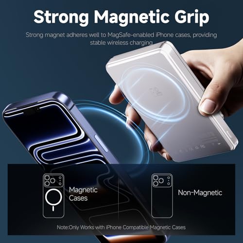for MagSafe Power Bank 10000mAh, Fast, Magnetic Portable Charger - color: White