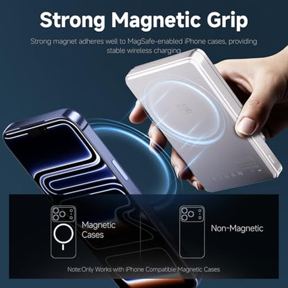 for MagSafe Power Bank 10000mAh, Fast, Magnetic Portable Charger - color: White