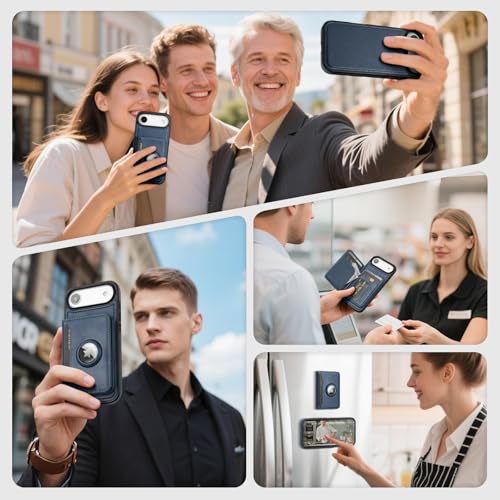 Antsturdy Compatible with MagSafe iPhone 17 Air Wallet Case,Dark Blue - color: Dark Blue, size: iPhone 17 Air - 6.5"